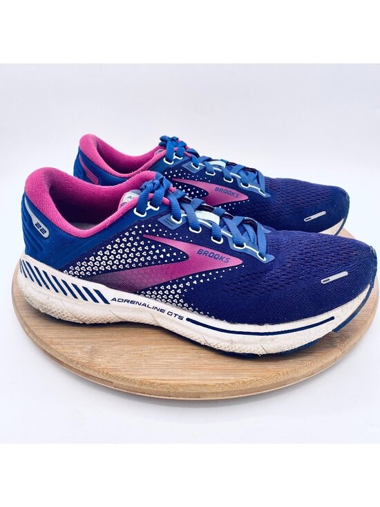 Brooks Shoes - Brooks Adrelinine GTS 22 Running Shoes Womens 8.5 Blue Mesh Trainers Sneakers